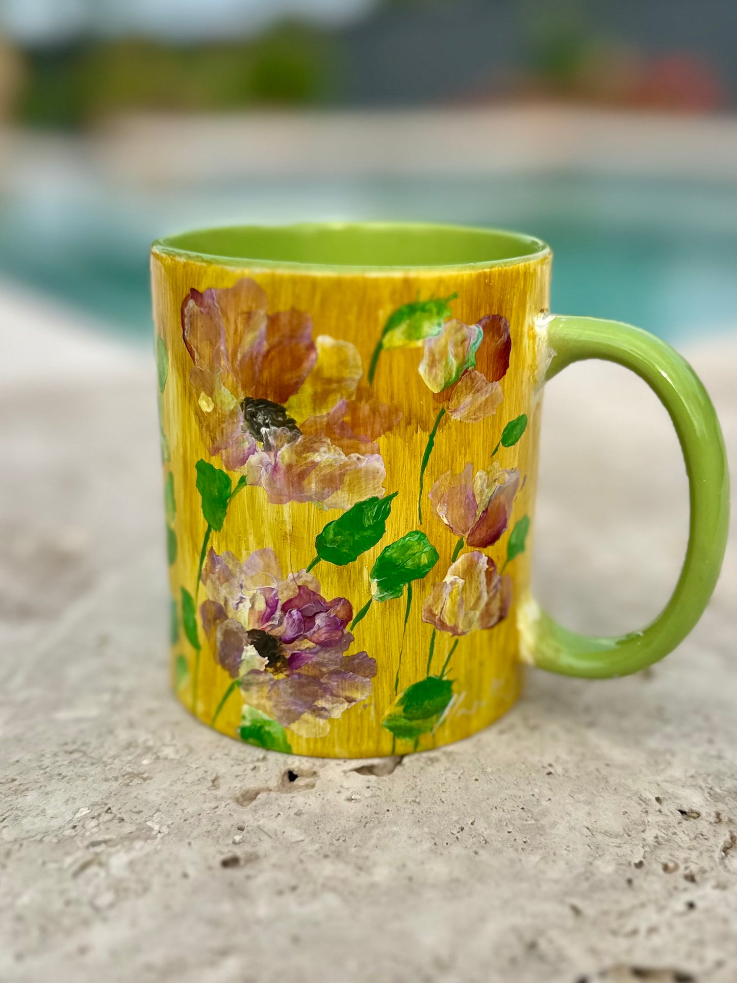 Hand painted flowers Mug