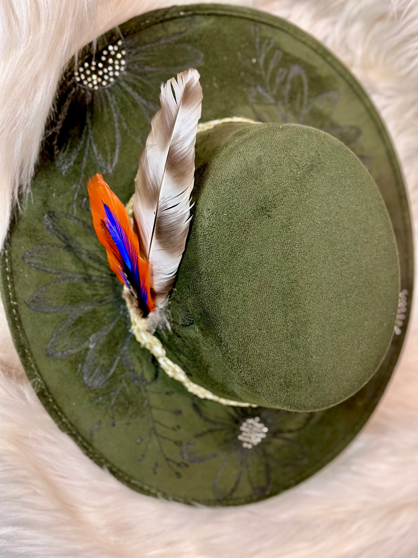 Forest Green Burned Hat