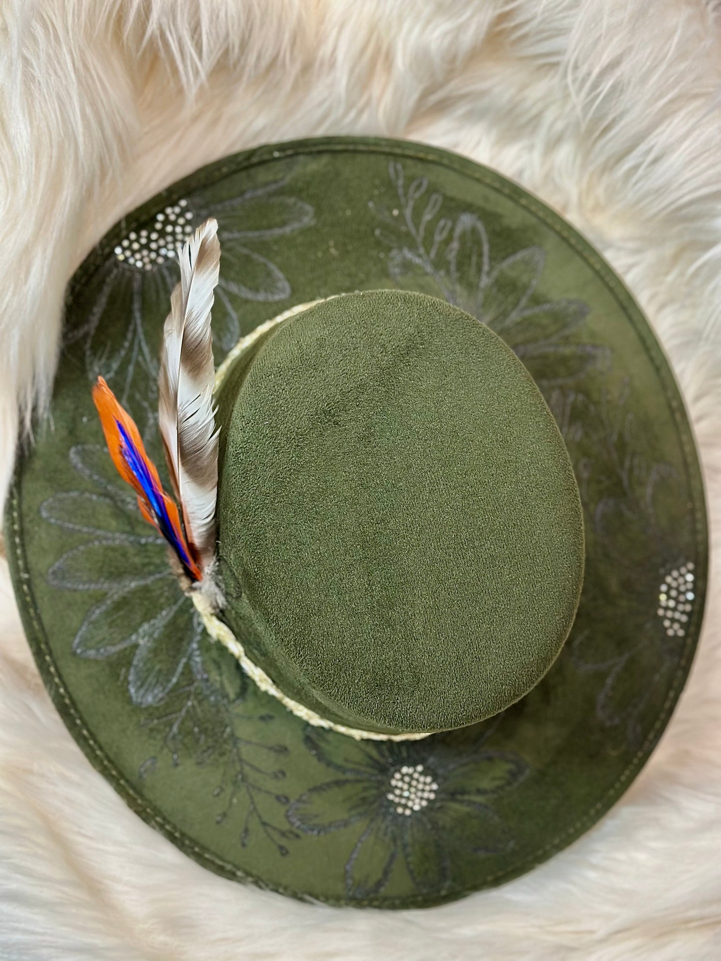 Forest Green Burned Hat