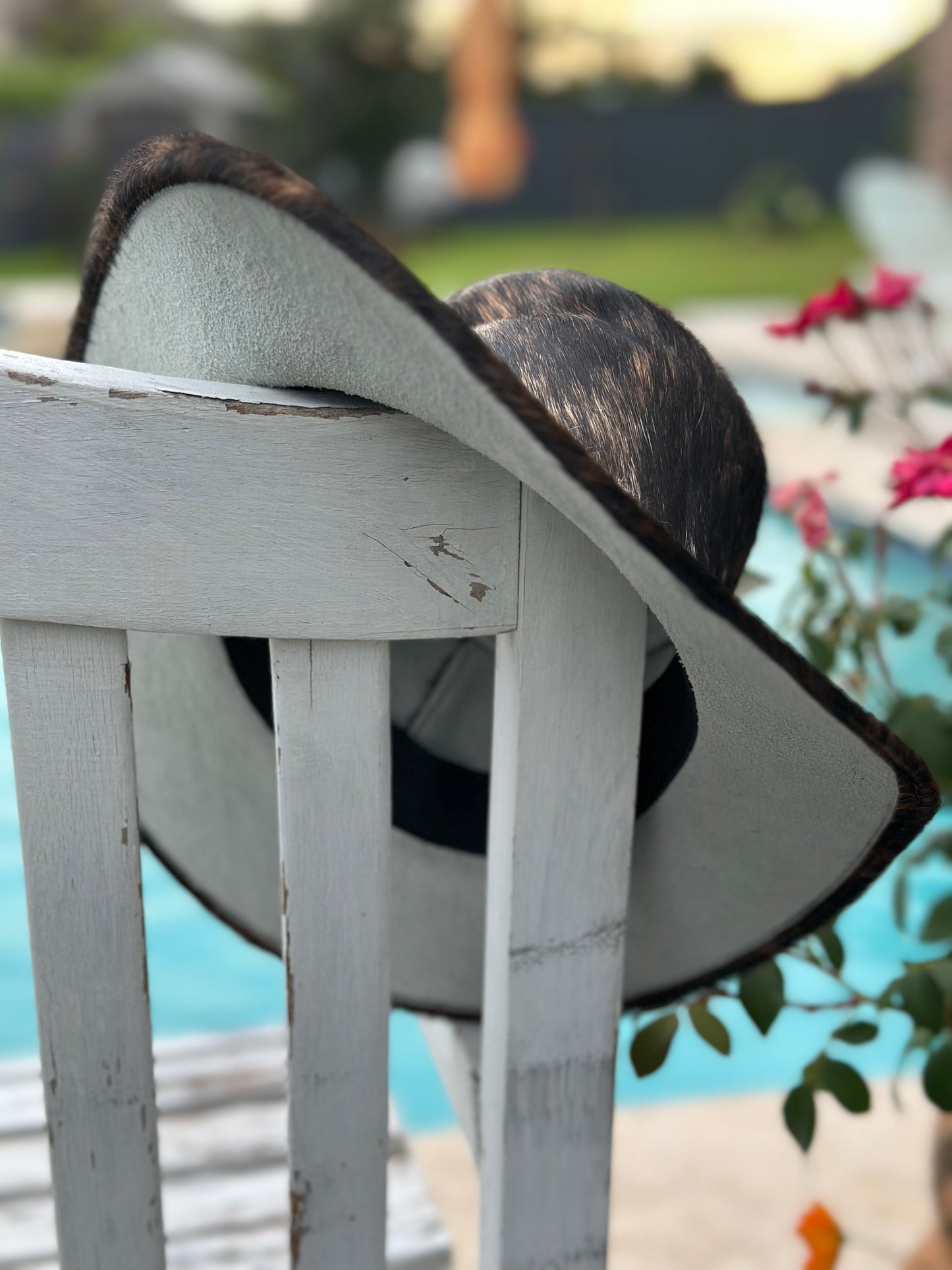 Dark Brown Goat Skin Hat