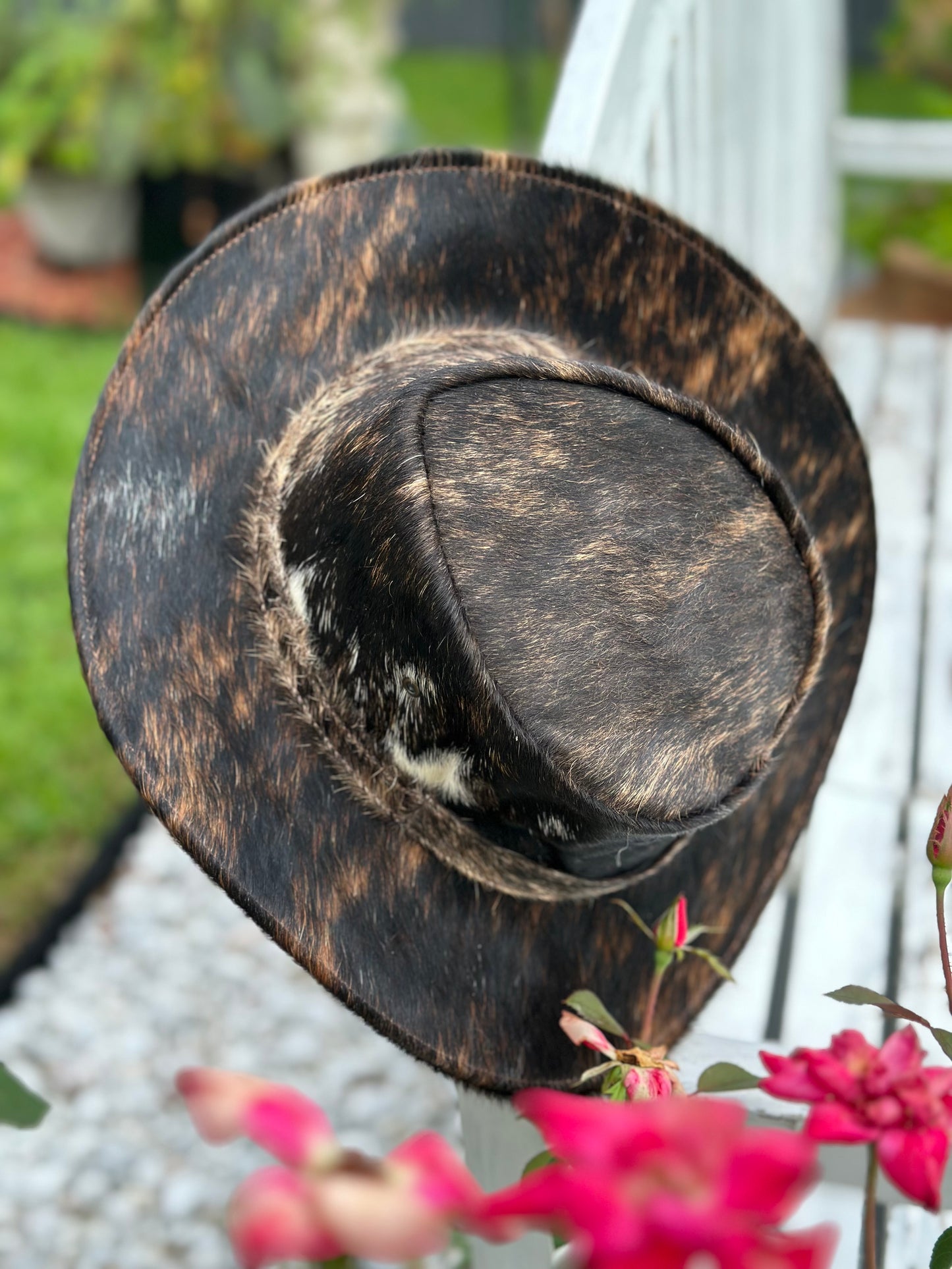 Dark Brown Goat Skin Hat