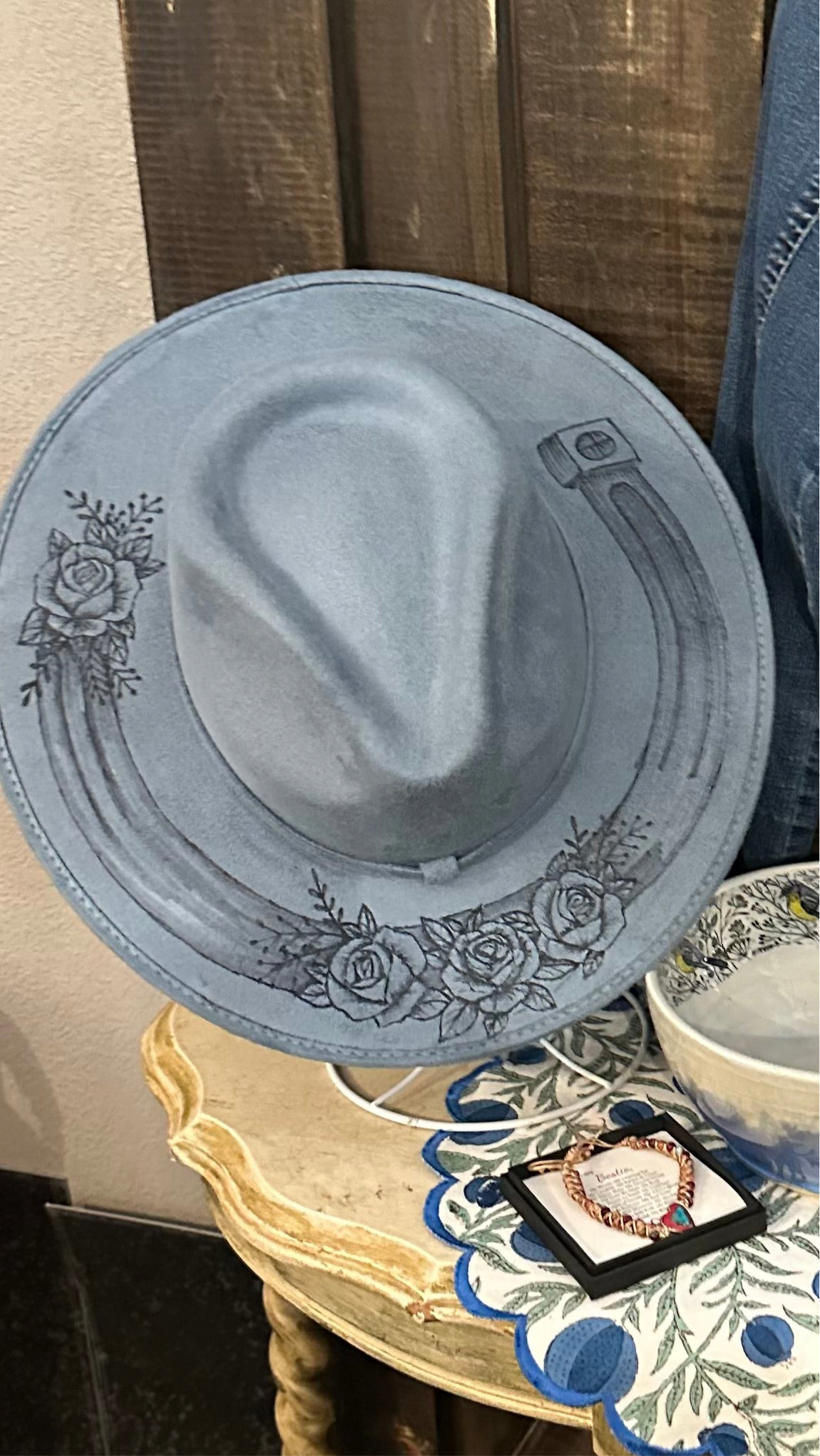 Blue Horse Shoe hat