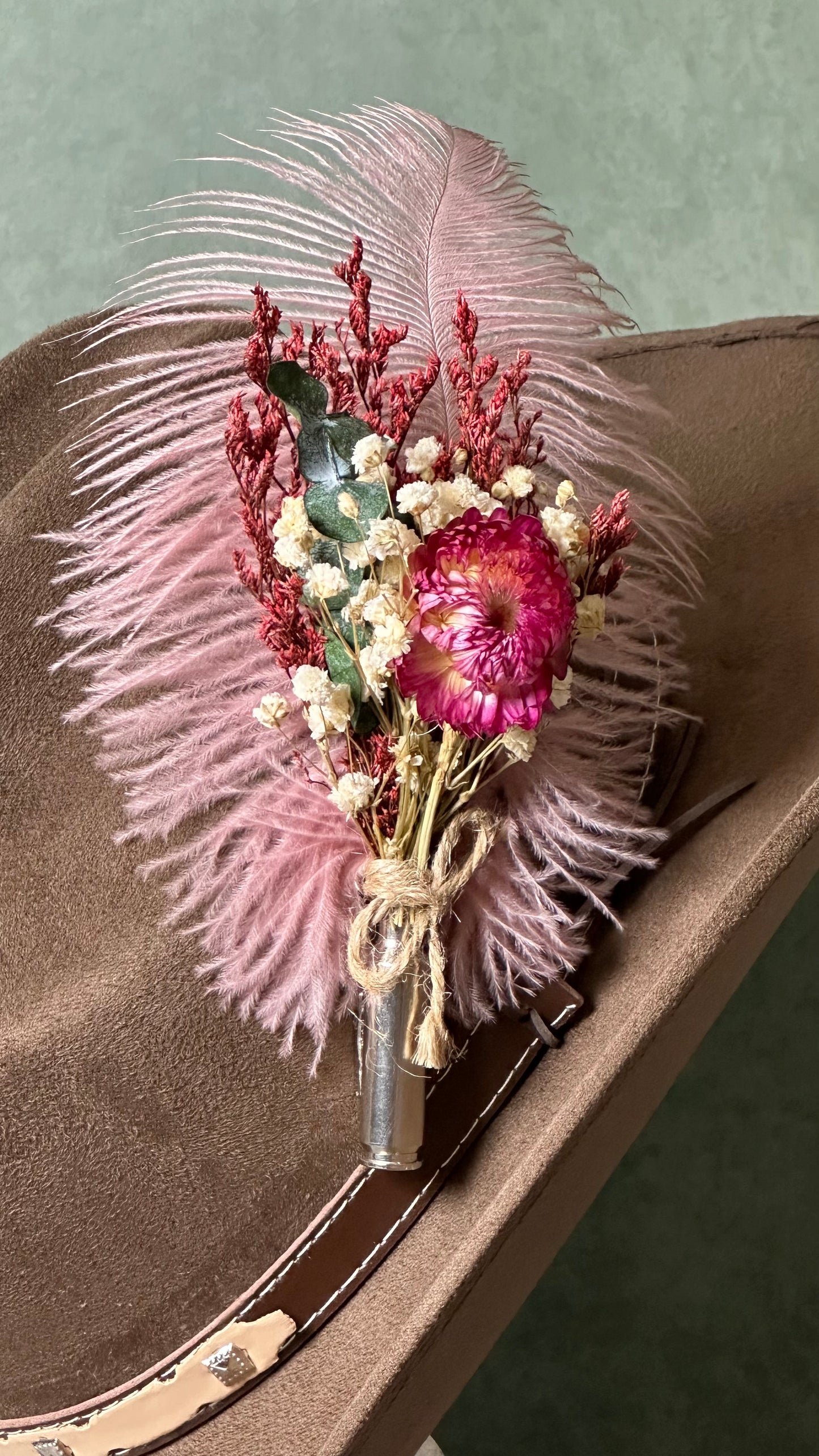 Bullet Casing Feather Pin (N)