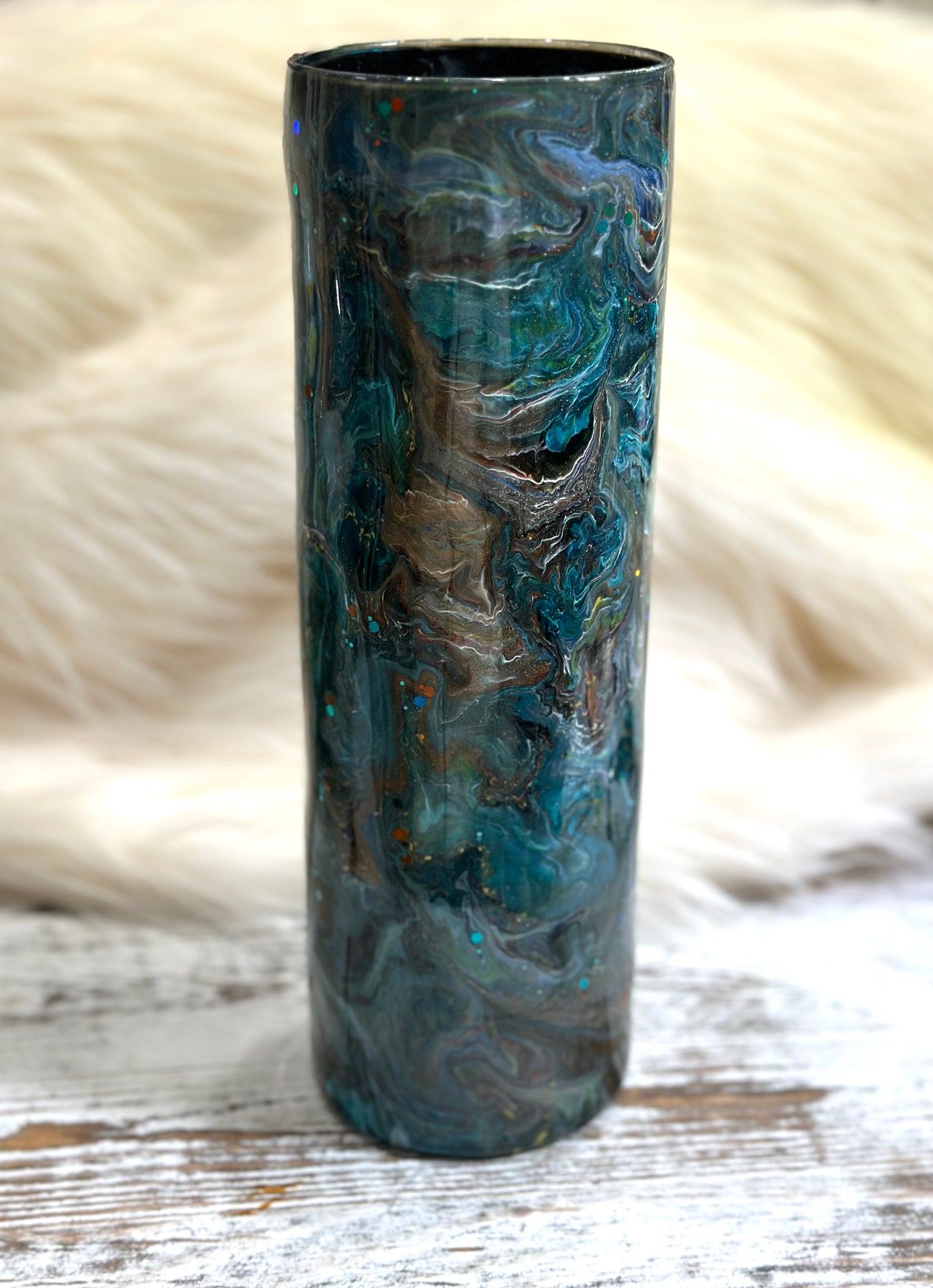 Long Blue Vase #13