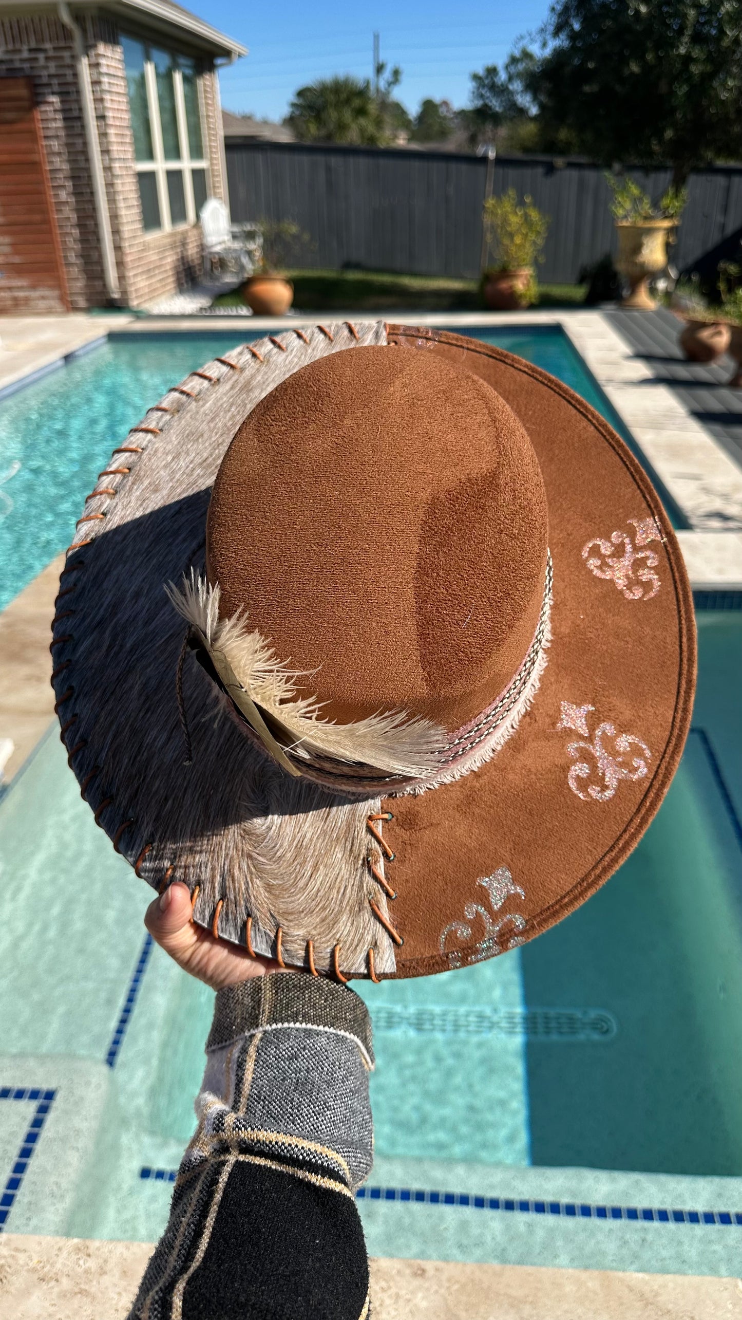 Goat Hide Threaded Hat