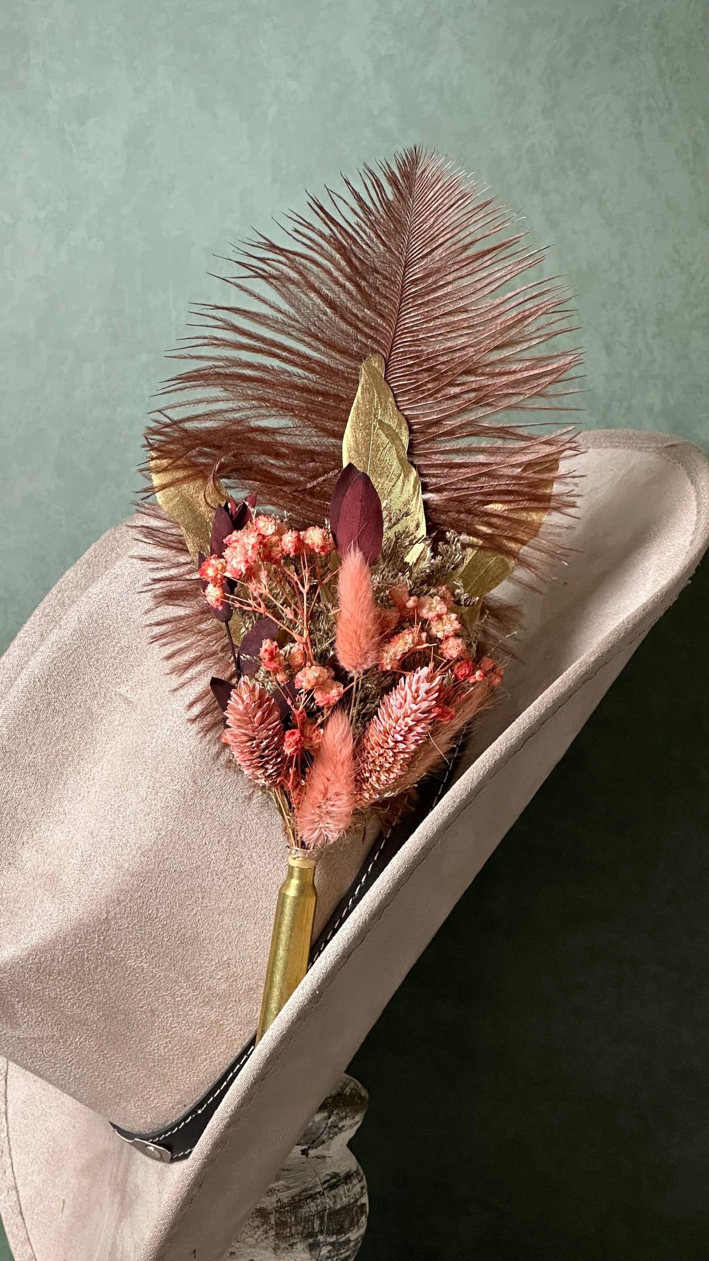 Bullet Casing Feather Pin (I)