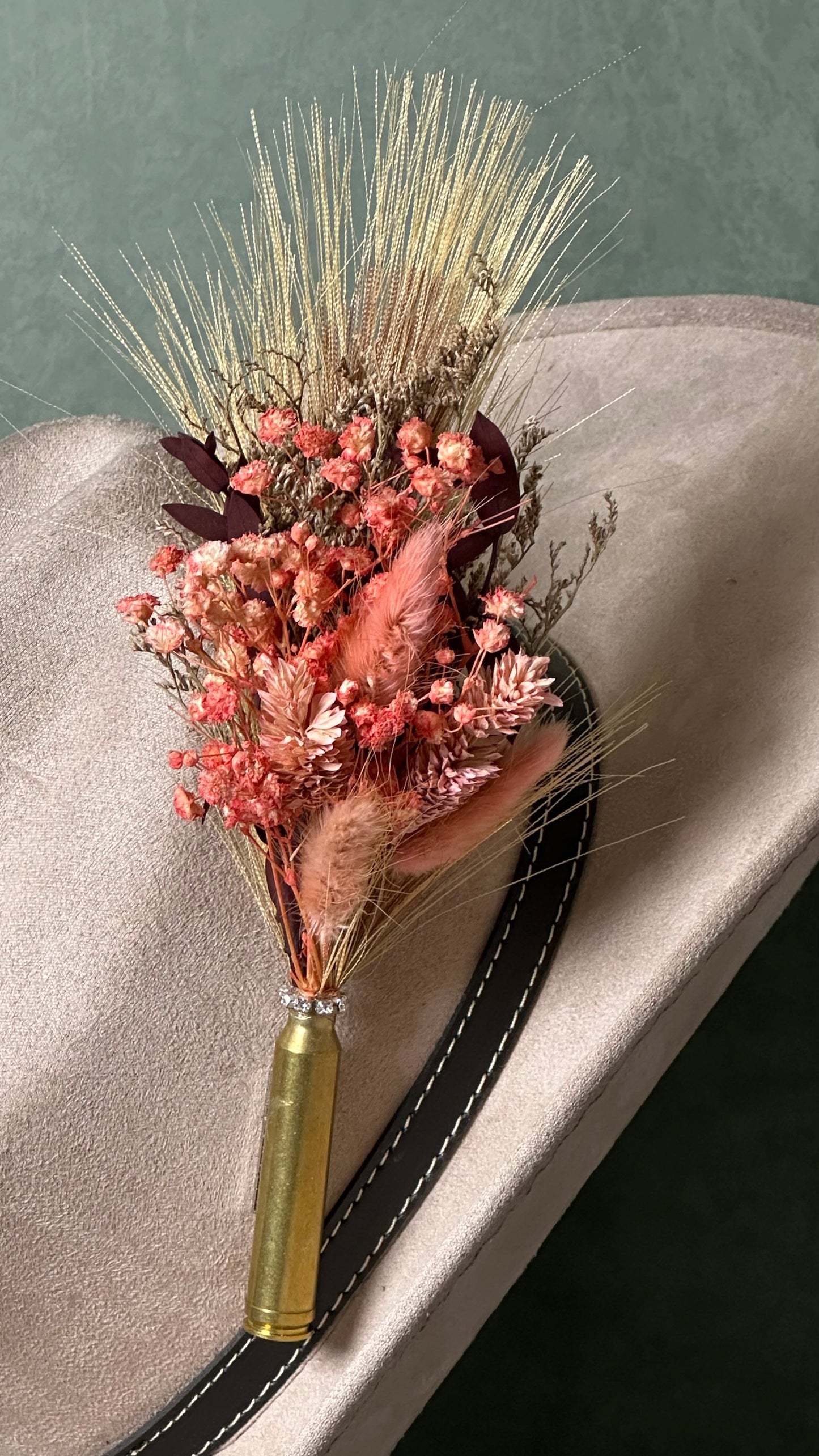Bullet Casing Feather Pin (K)
