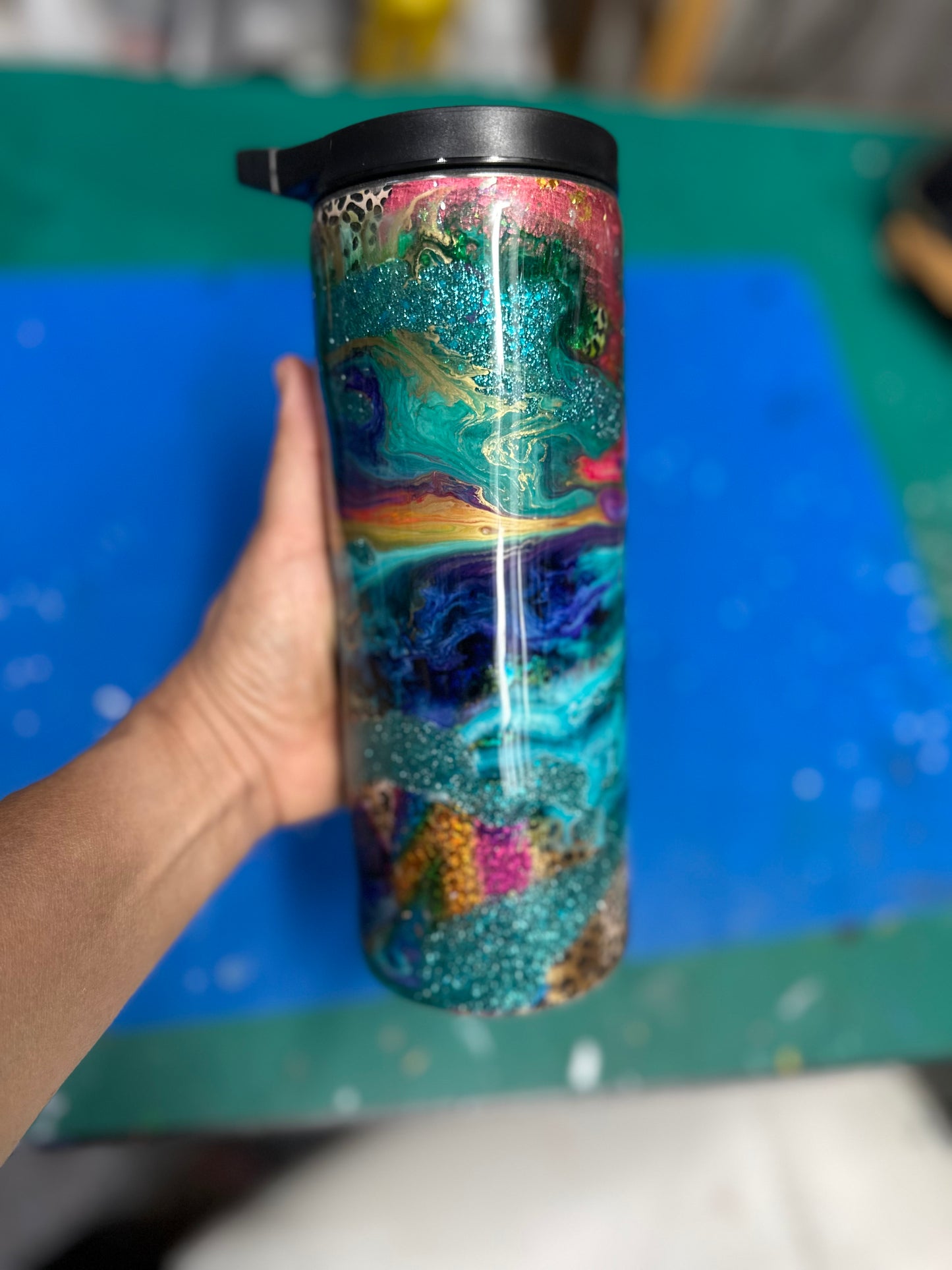 25oz Duo Foil and Ink Drop Tumbler