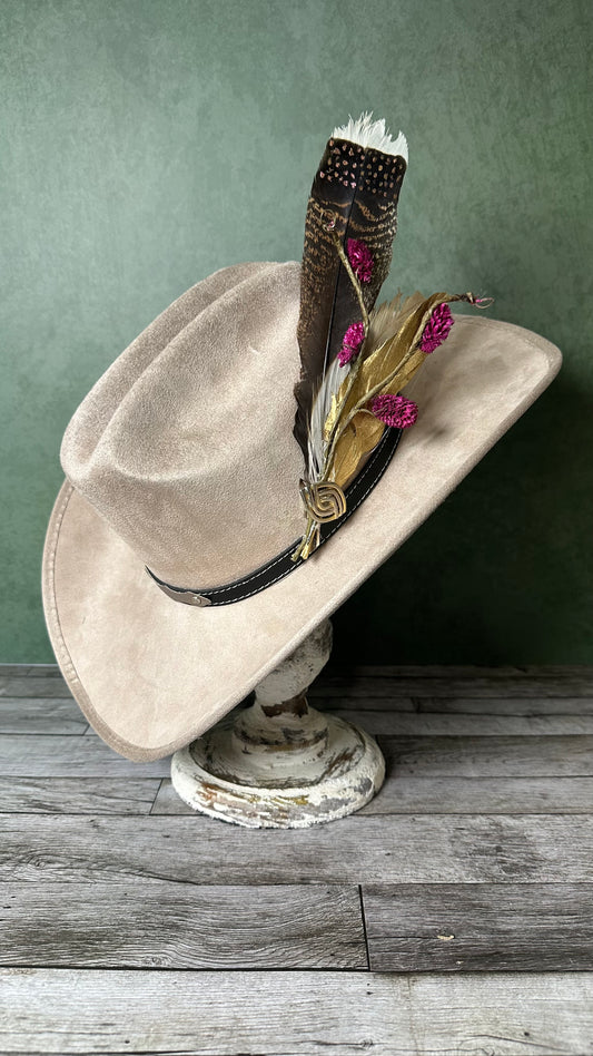 Handcrafted Hat Feather Pin (T)
