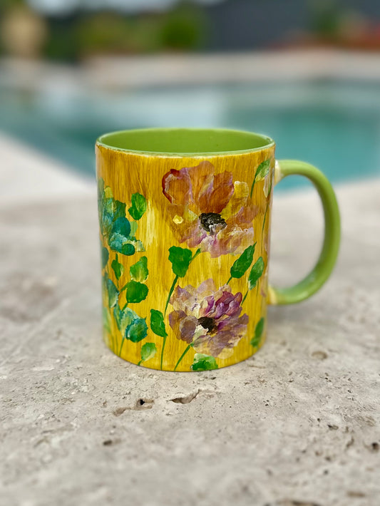 Hand painted flowers Mug