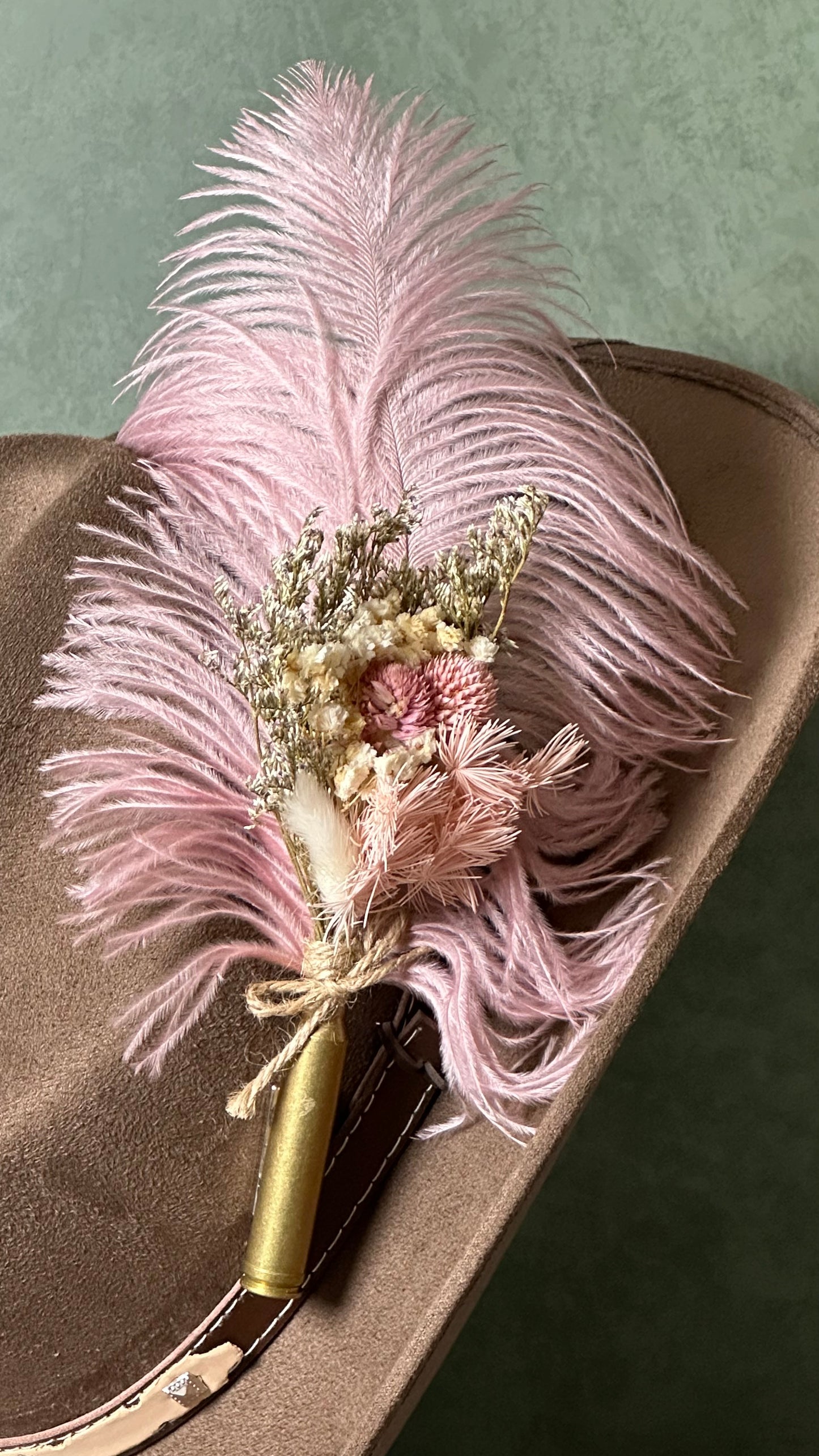 Bullet Casing Feather Pin (V)