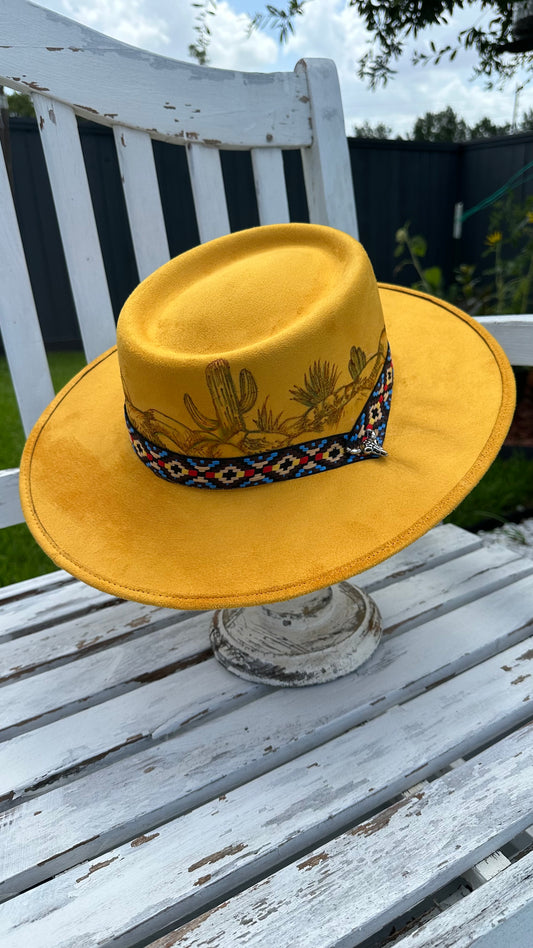 Southwest Yellow Boater Hat