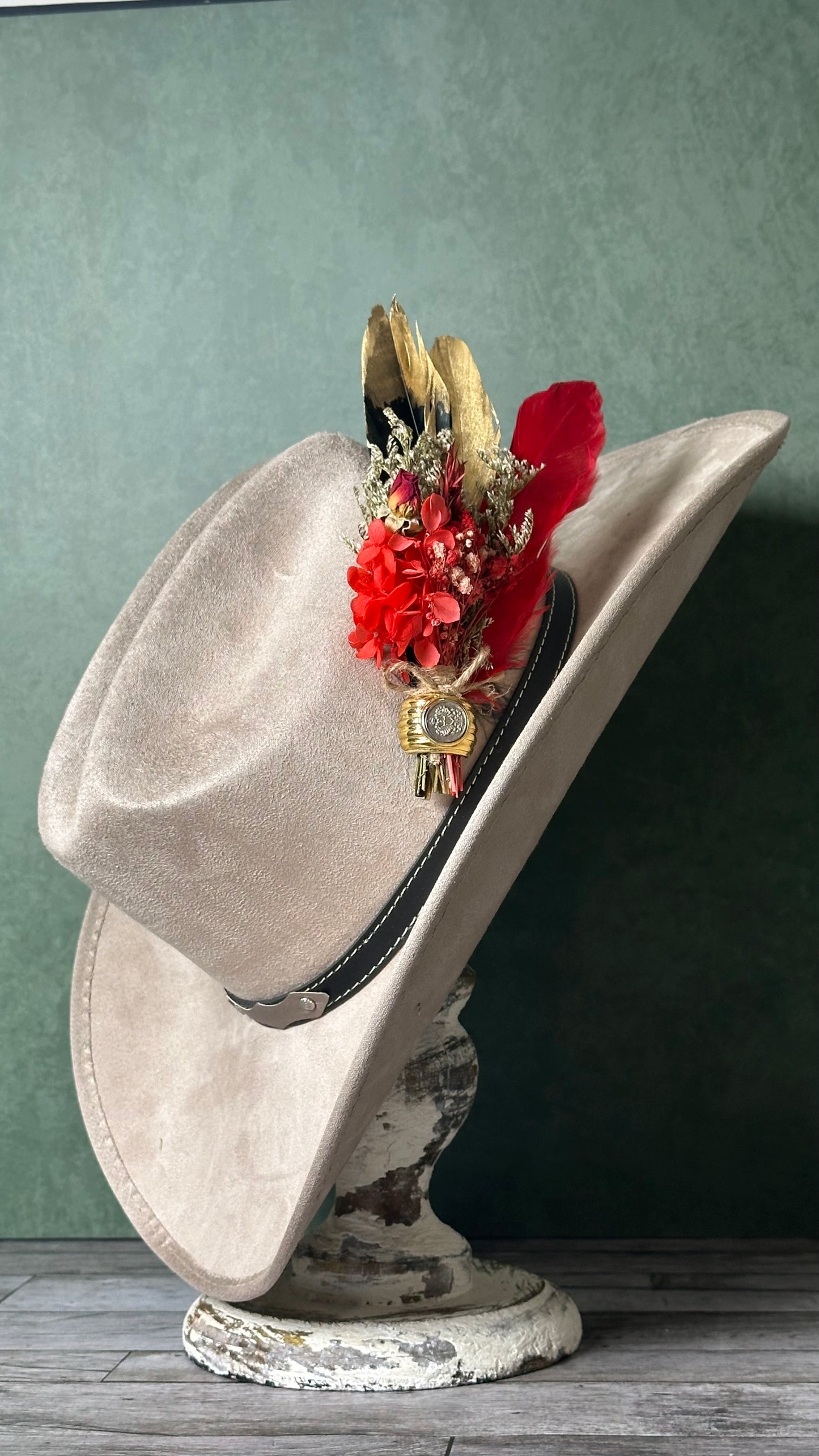 Handcrafted Hat Feather Pin (R)