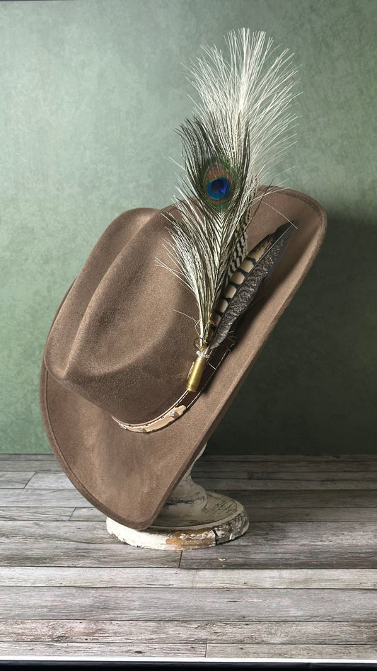 Bullet Casing Feather Pin (G)
