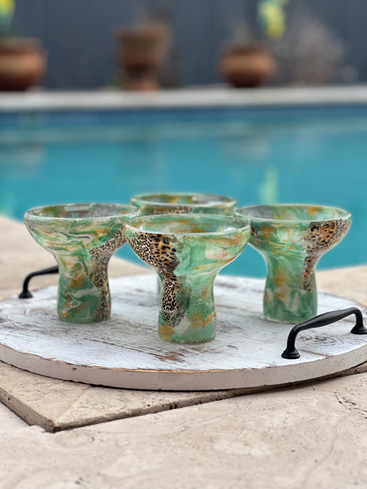 Set of 4 margarita glasses