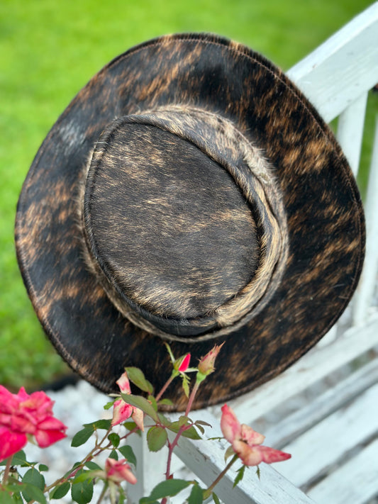 Dark Brown Goat Skin Hat