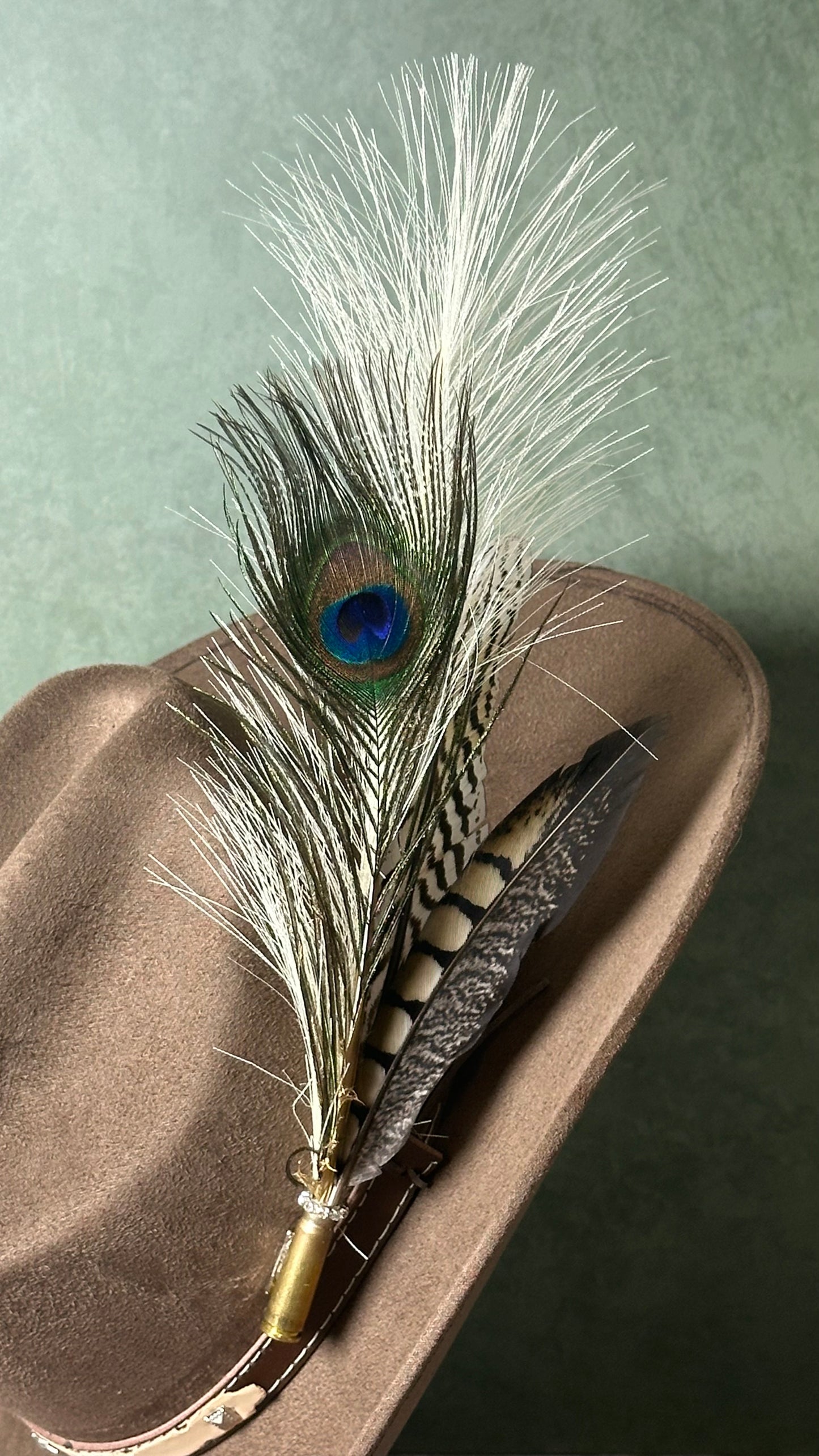 Bullet Casing Feather Pin (G)