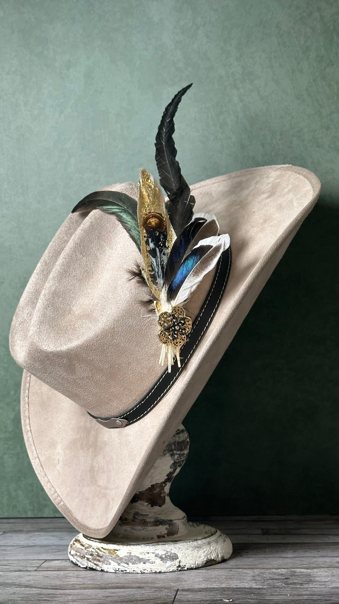 Handcrafted Hat Feather Pin (Q)