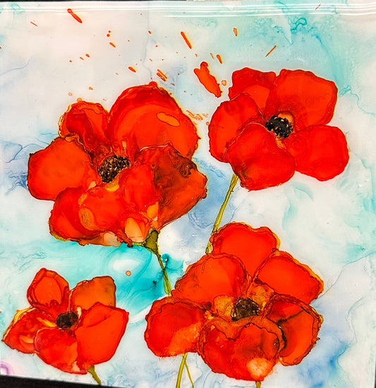 8 x 8 Poppies
