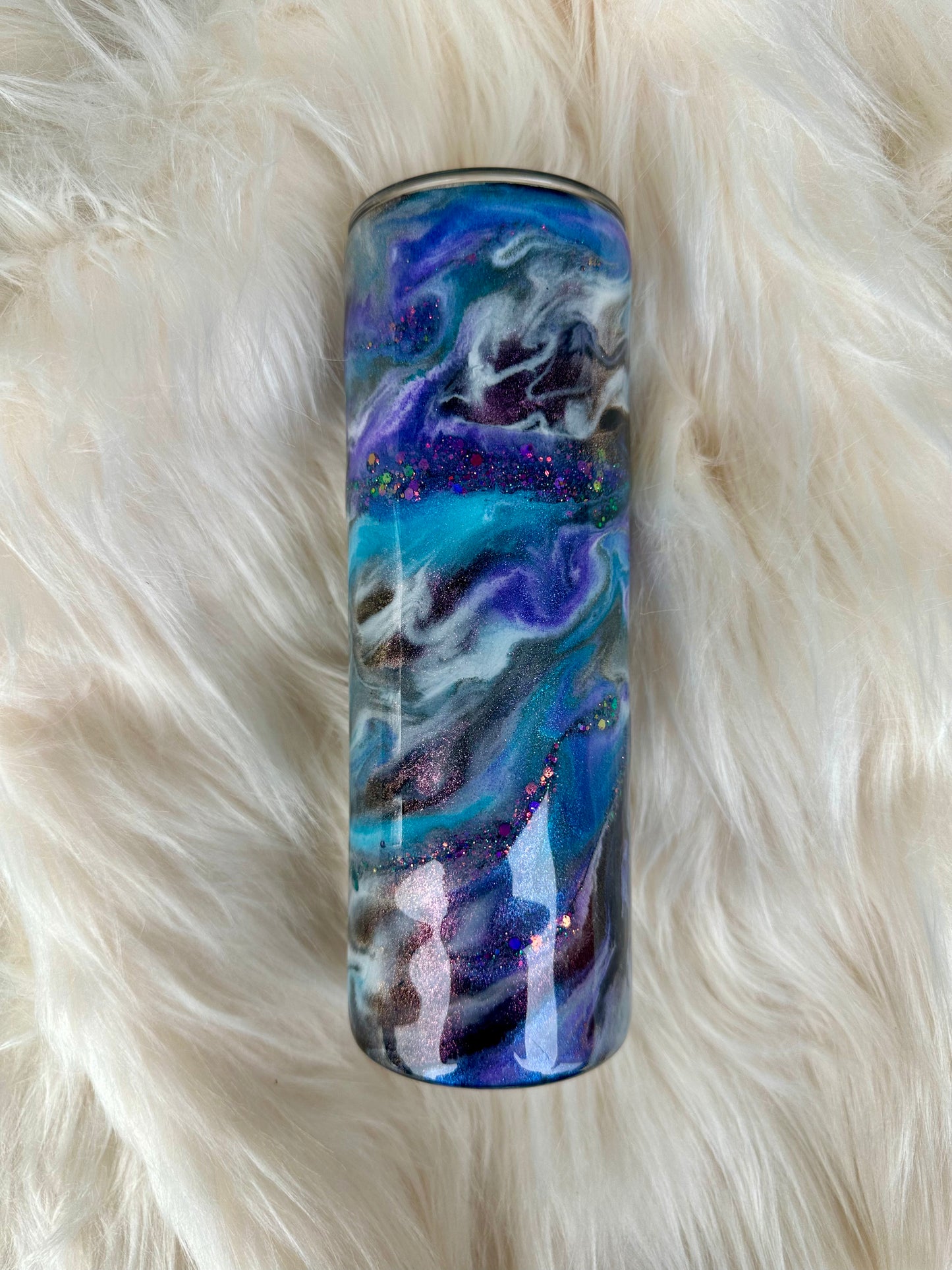 Purple Blue Chrome RTS 20 oz Skinny Tumbler