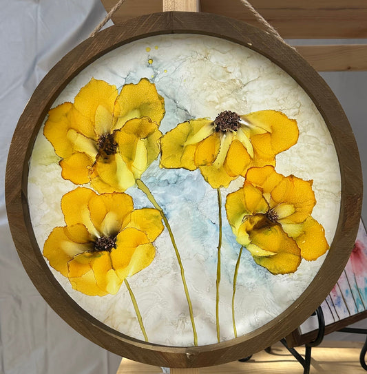 Yellow Blooms 14 in. Diameter