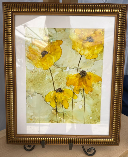 Yellow Flowers 12 x 9