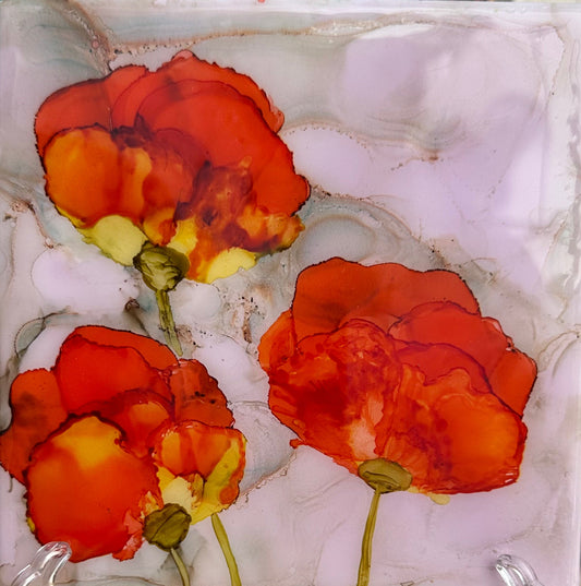 6 X 6 Coaster Coral Blooms