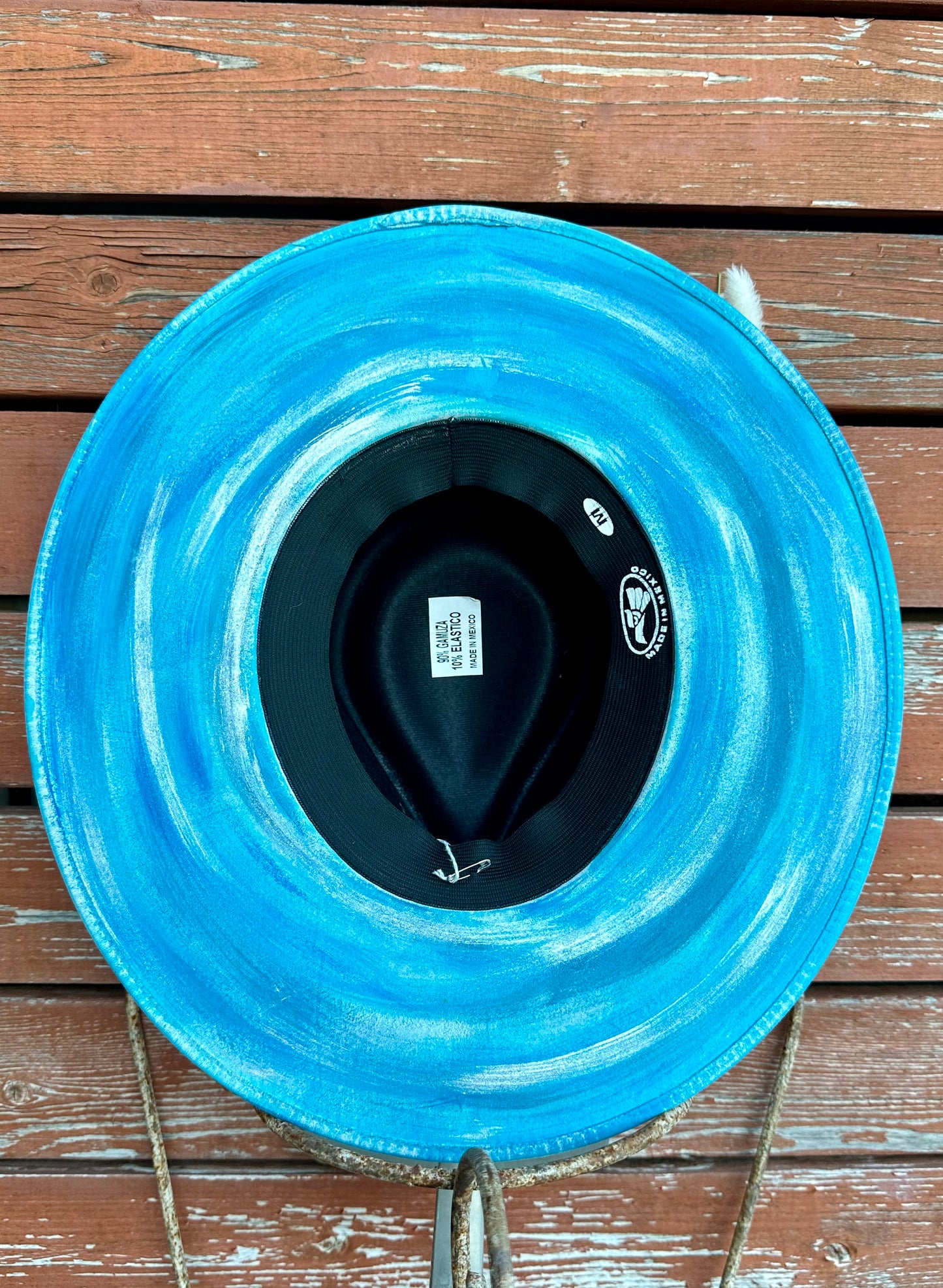 Hand painted Blue hat