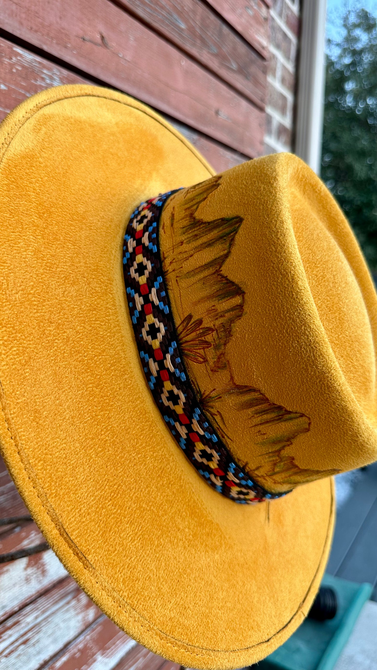 Southwest Yellow Boater Hat